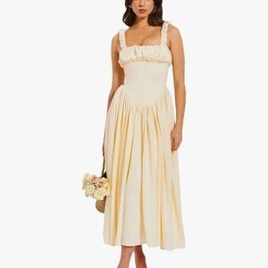 Elegant Cream Maxi Dress
